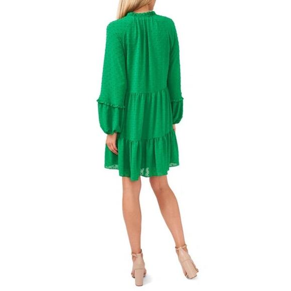 DOT RUFFLE SHIFT DRESS - Picture 2 of 6